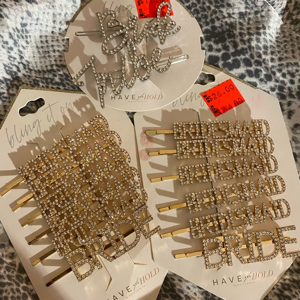 Bride Bridesmaid Bling Rhinestone Hair Barette